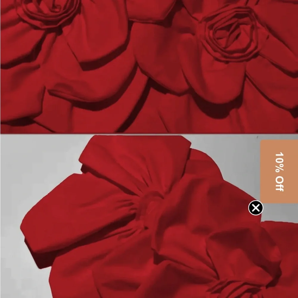 Sierra Darien Strapless Red Floral Dress - Picture 2 of 5